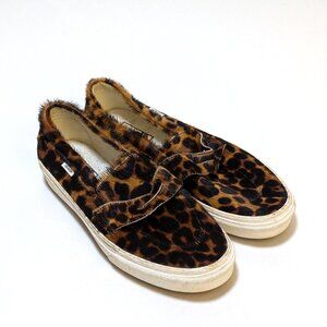 Vans Style 53 Trainers Calf-Hair Cheetah-Print Women's Size 11